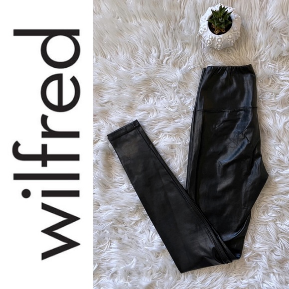 EUC WILFRED FREE Daria Pant in black vegan leather, XS - Picture 10 of 11